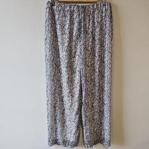 Lili Sidonio Medium Black and White Zebra Print Pants